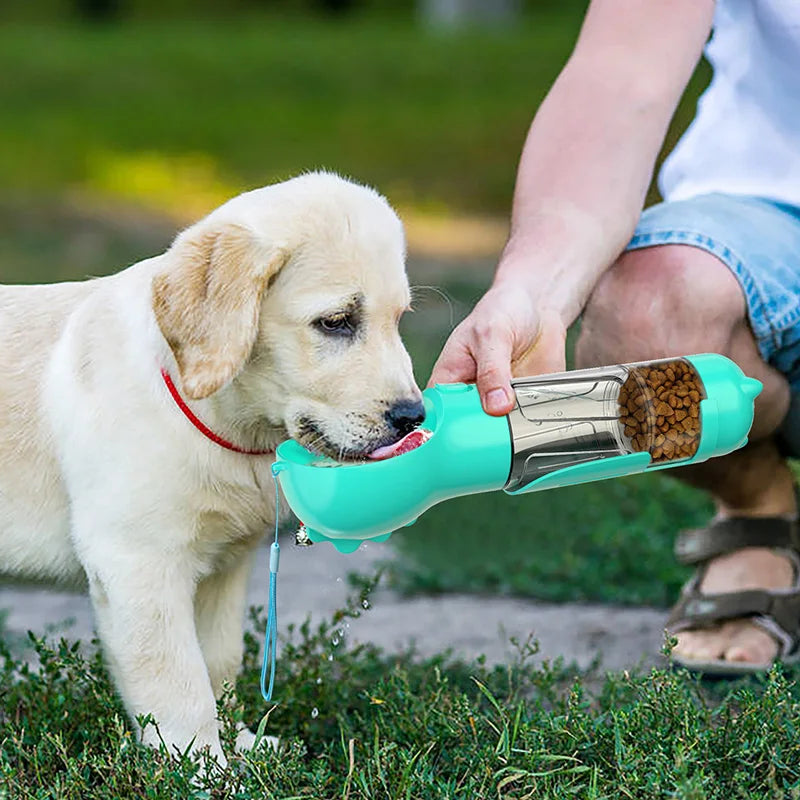 4 in 1 Portable Dog Water Bottle Drinking Bowl for Medium Big Dogs Outdoor Walking Leakproof Multifunctional Feeder Pet Supplies