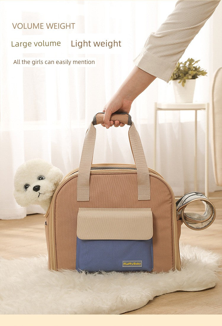 One-Shoulder Multifunctional Teddy Cat Cage Extendable Diaper Bag