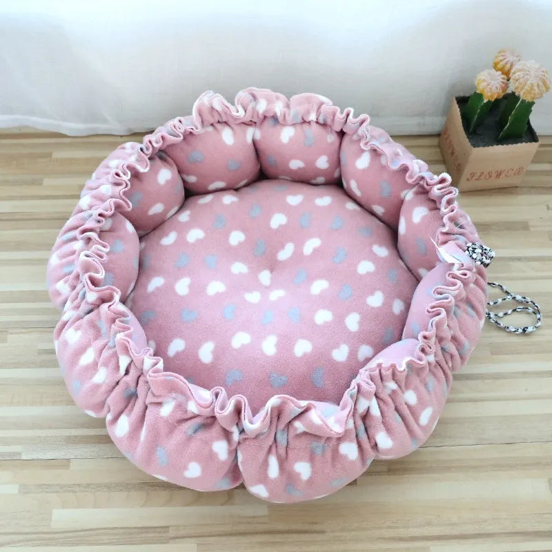 Pet Cushion For Cats Puppies Pet Adjustable Pet Bed Nest Bed Supplies Drawstring Creative Soft Warm Nest Dual-Use