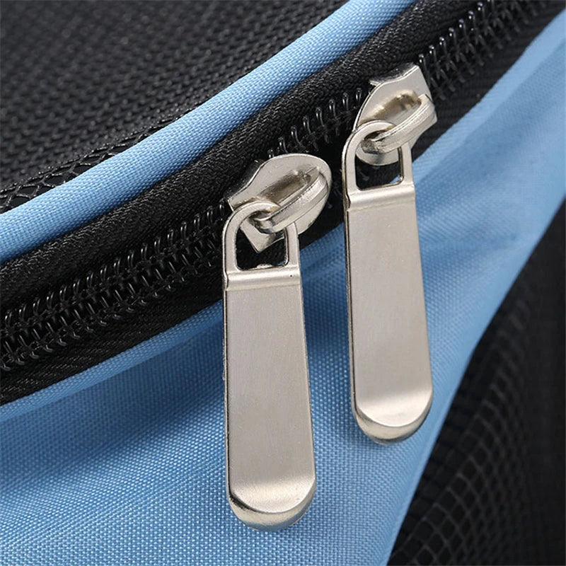 Portable Foldable Pet Mesh Carrier Dog Backpack Breathable Bag Dog Cat Large Capacity Outdoor Travel Carrier Double Shoulder Bag