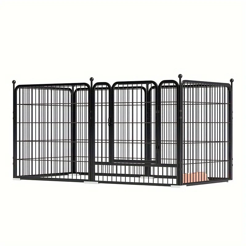 Two-Color Pole Fence Pet Fence With High Threshold Dog Fence Dog Cage Small And Medium Dog Isolation Door Fence Fence Kennel