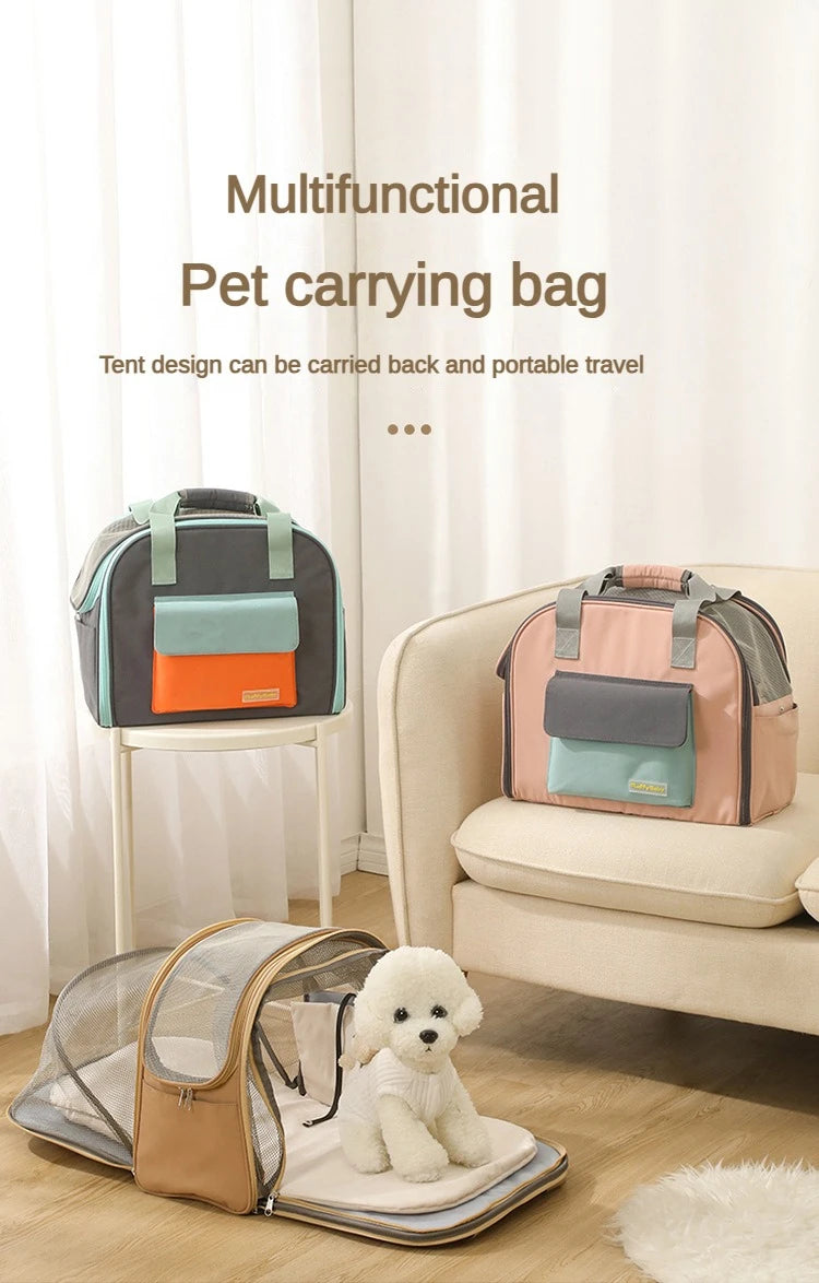 Multifunctional Pet Bag Cats and Dogs  Comfortable Breathable Shoulder Bag  Pet Carrier Dog Backpack Puppy Handbag Weight＜4KG