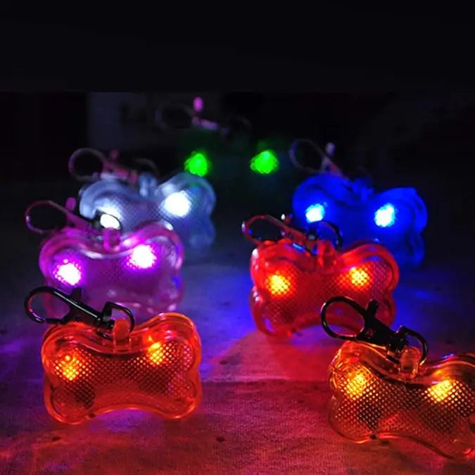 LED Lights Night Safety Dog Collar Glowing Pendant Pet Accessories Glow In The Dark Bright Necklace Flashing Light Pendant