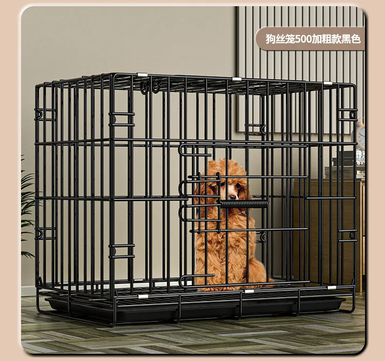 Foldable Collapsible Metal Large Dog Cage Metal Kennels Crate Protection House Stackable Dog Cages Iron Wire Pet Kennel Shelter