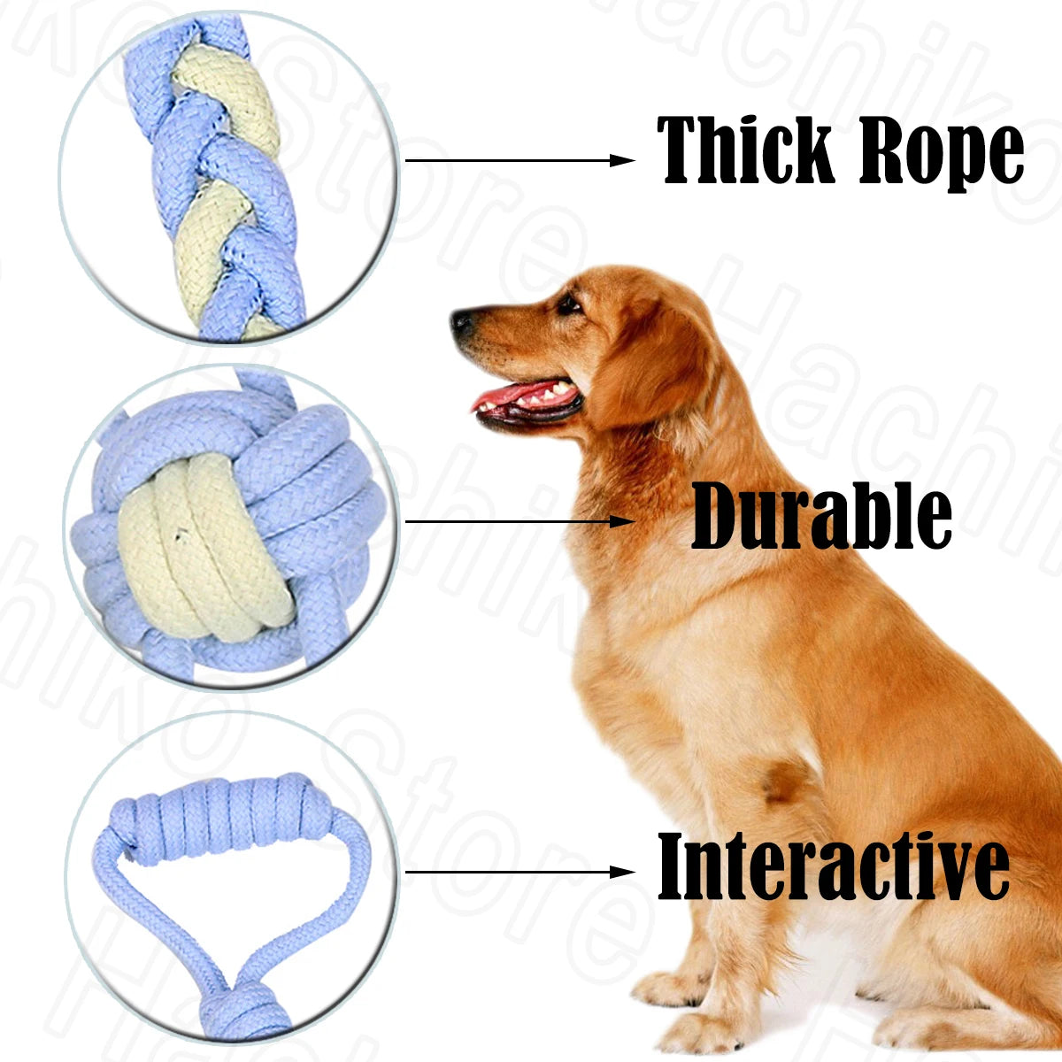 Interactive Dog Toys For Aggressive Chewers Cotton Rope Big Indestructible Dog Pet Toys For Large Small Dogs Interactive Durable