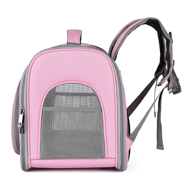 Pet Bag New Solid Color Casual Trend Portable Dog Bag Large Capacity Breathable Cat Backpack