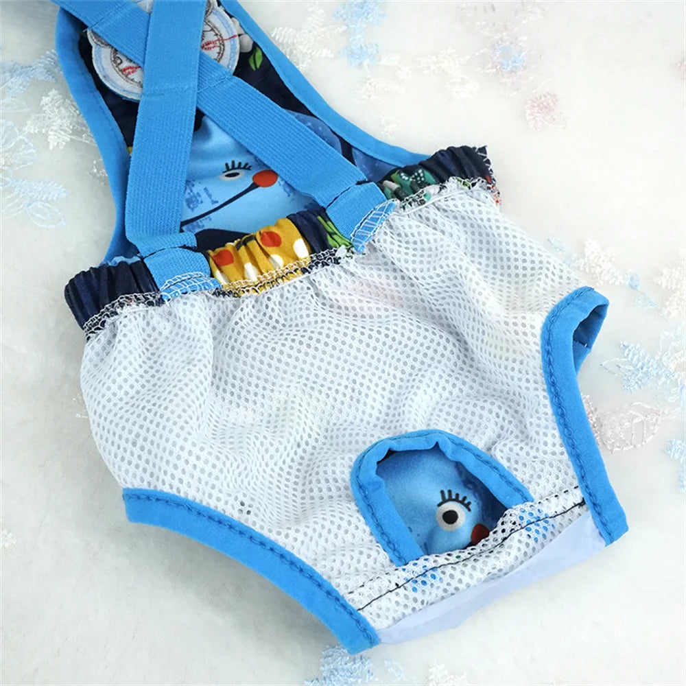 Cartoon Print Female Dog Shorts Puppy Physiological Pants Diaper Pet Underwear Briefs For Small Medium Girl Dogs Schnauzer