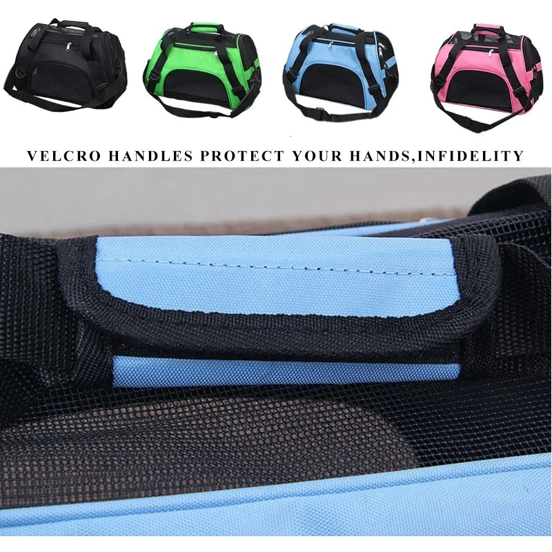 Sac de transport portable pour chien et chat, sac de voyage pour chiot, maille respirante, petit chien, chat, chien, tente d'extérieur, sac à main pour animaux de compagnie