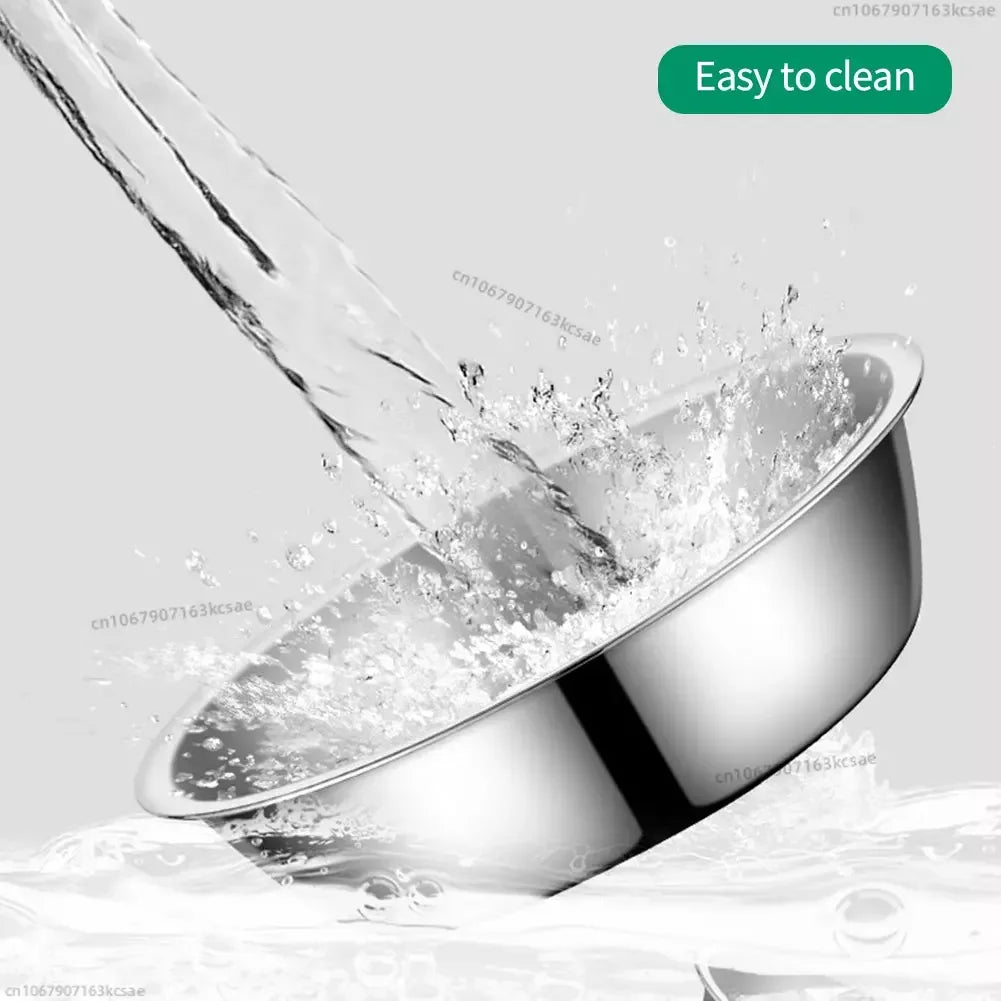 Stainless Steel Metal Dog Bowl for Small Medium Large Dogs Replacement Basic Dog Bowls Thickened Dog Water Feeder Bowls Pet Supp