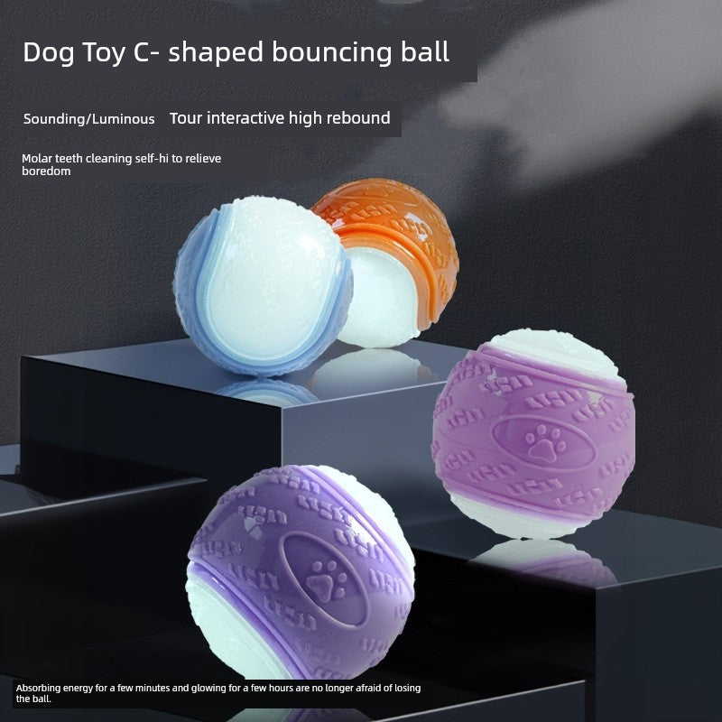 Vocalization Bite-Resistant Ball Elastic Interactive Self-Hi Relieving Stuffy Dog