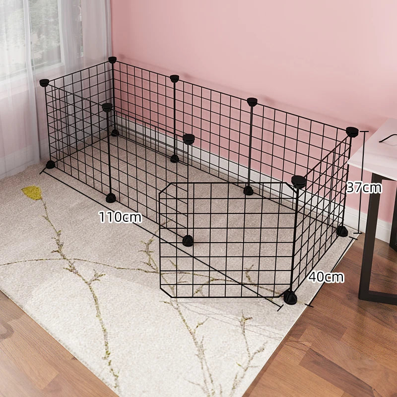 Pet Fence Dog Cage Indoor Encrypted Iron Mesh Fence Cat Cage Free Splicing Rabbit Guinea Pig Chinchilla Fence