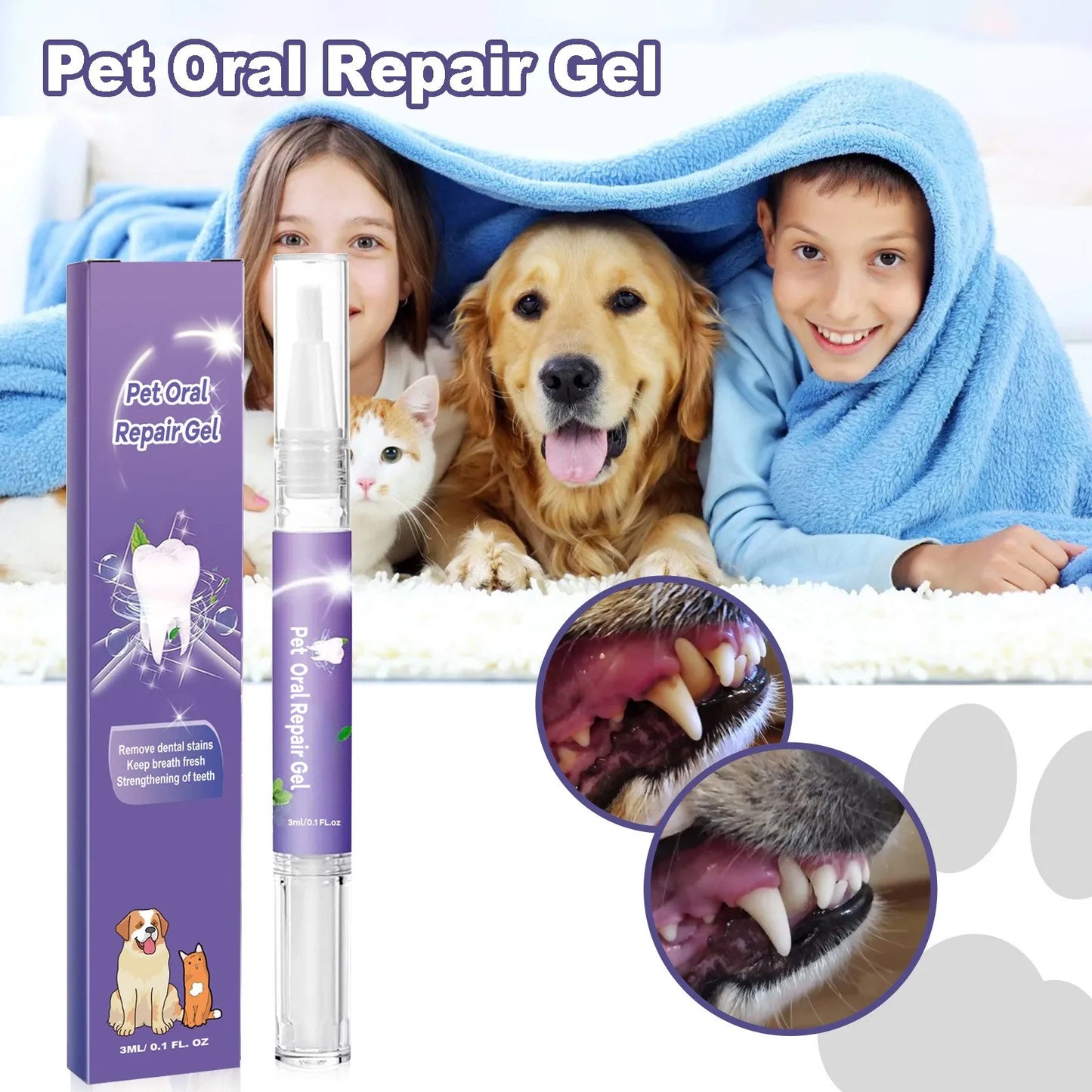 Pet Oral Care Gel Deep Teeth Cleaning For Dogs & Cats Odor & Stain Remover 3ml Dog Harness High Quality Fast Shipping