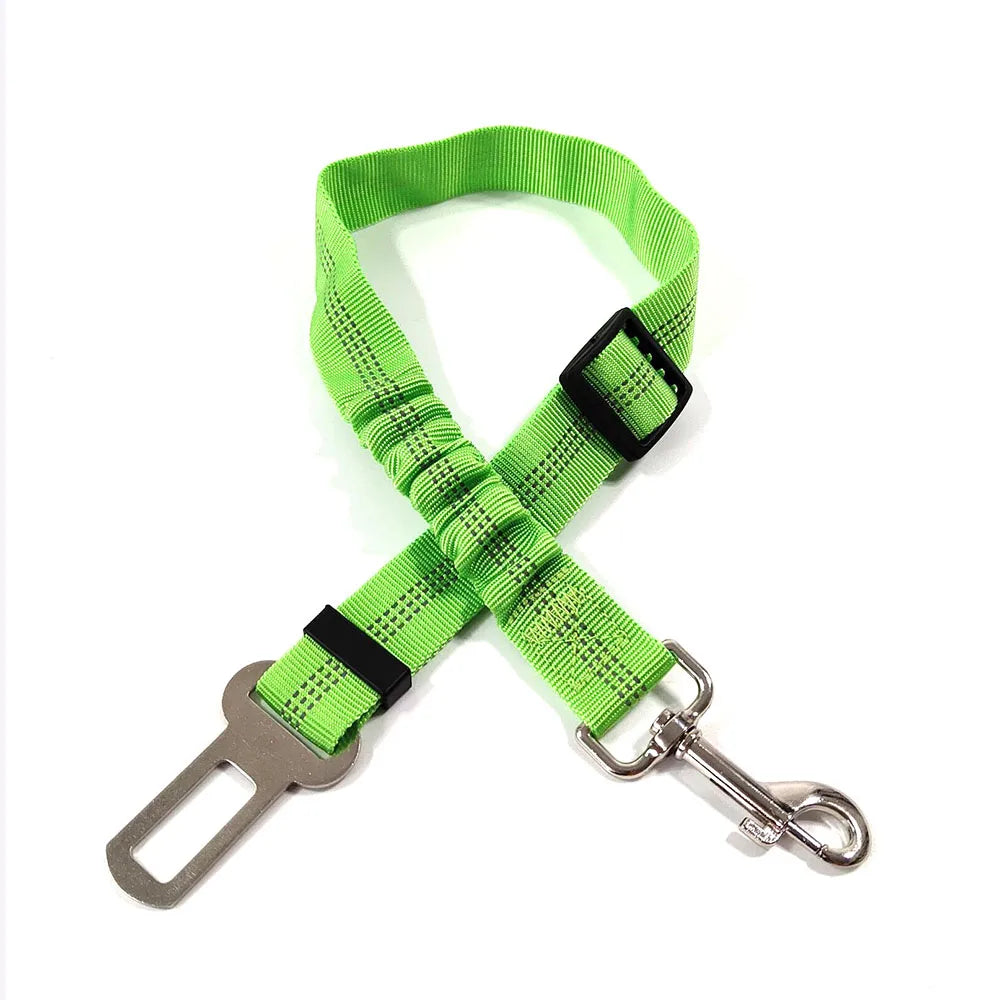 Pet Dog Car Seat Belt Retractable Buffer Elastic Reflective Safety Traction Rope Dog Leash Harness Dogs Dog Accessories Supplies