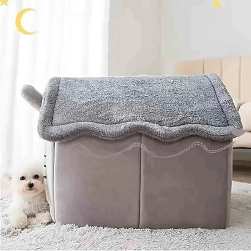 Casa cálida para perros de interior, cama suave para mascotas, tienda de campaña, caseta para perros, cama para gatos con cojín extraíble, adecuada para mascotas pequeñas, medianas y grandes