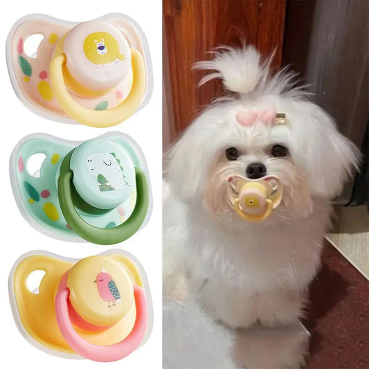 Practical Pet Calming Pacifier Soft Silicone Dog Teeth Chew Resistant Molar Cat Bite Toy Food Grade Silicone Supplies