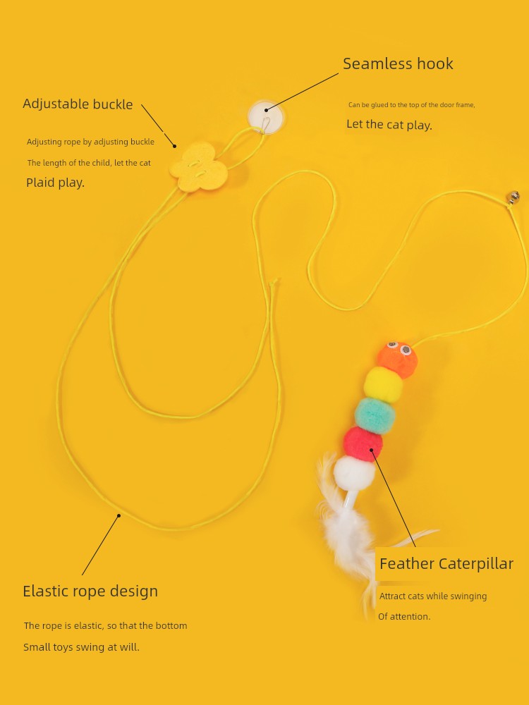 Relief Hanging Elastic Bell Little Mouse Cat Toy