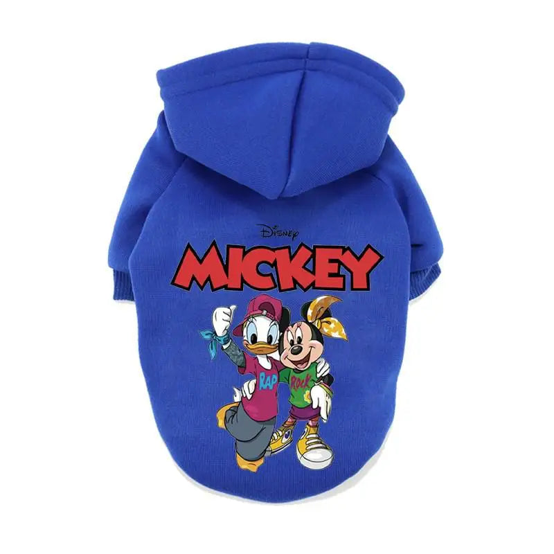 Disney Winter Pet Dog Clothes Cute Mickey Minnie dogs hoodies French Bulldog for Small Medium Dogs Sweatshirt Yorkshire perro