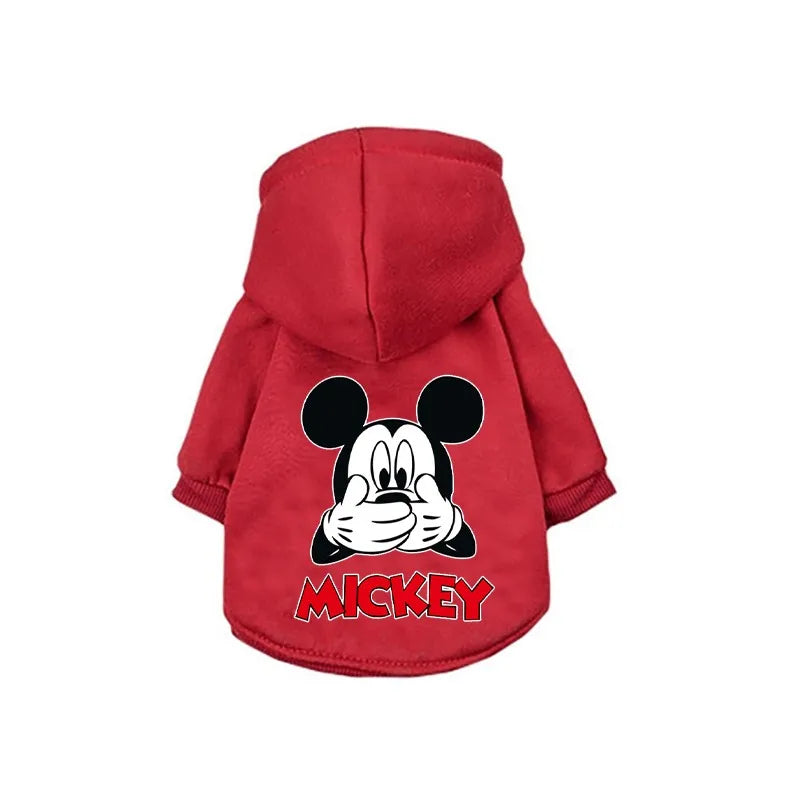 2024 New Disney Pet Dog Clothes Minnie Mouse Hoodie Companion Cozy Puppy Small Medium Dog Sweatshirt French Chihuahua Pug S-xxl