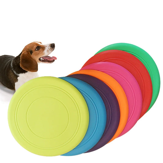 7 Colors Silicone Flying Saucer Funny Dog Cat Toy Dog Game Flying Discs Resistant Chew Puppy Training Interactive Pet Supplies