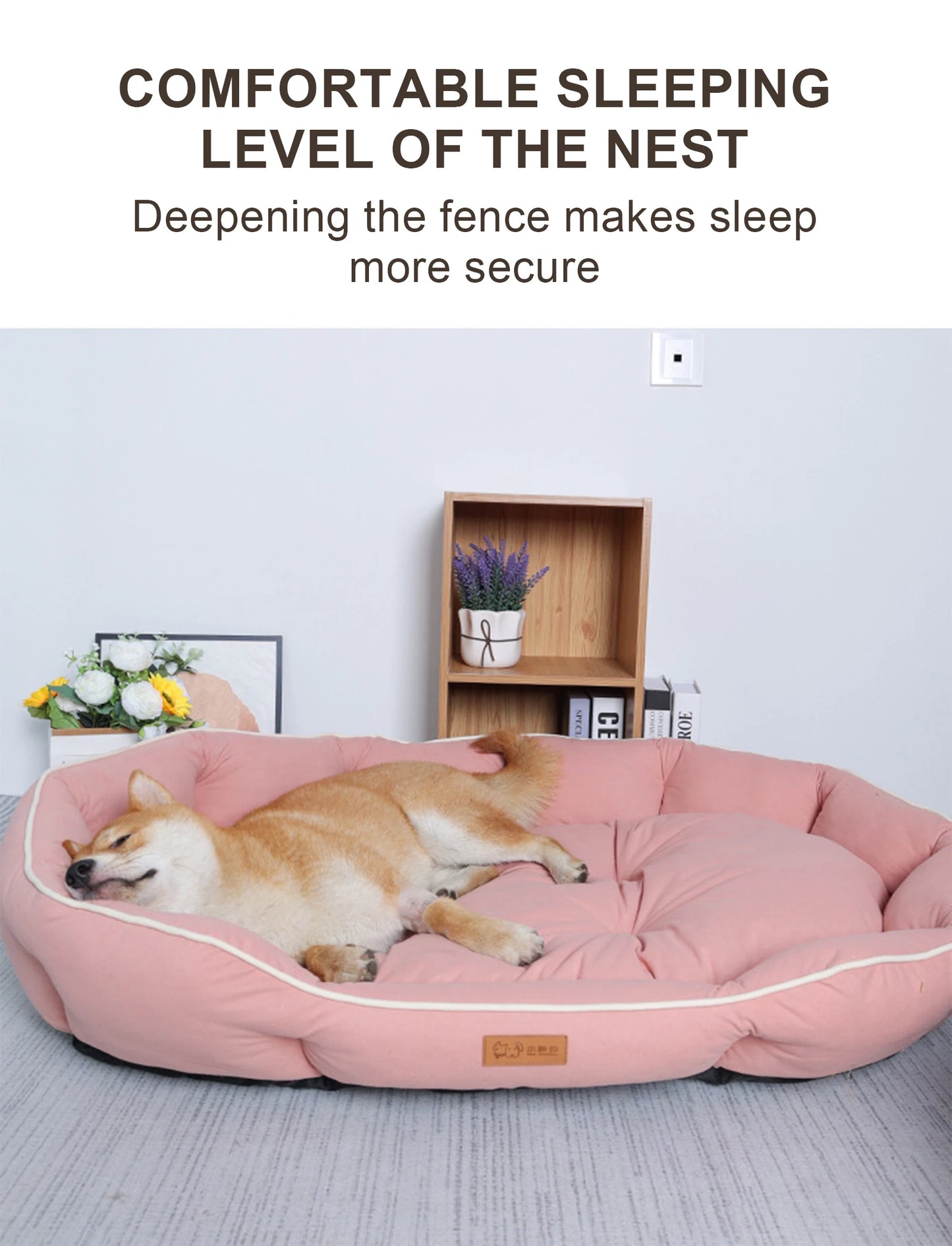 Imitation Suede Velvet Dog Bed Fluffy Soft High Rebound Breathable Dogs Mat Beds Bite-resistant Anti-slip Pet Dog Accessories