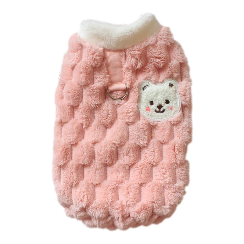 Dog Sweater Plush Warm Pet Clothes for Small Medium Dogs Cats Puppy Vest Fashion Dog Coat Chihuahua Yorkie Teddy Bichon Clothing