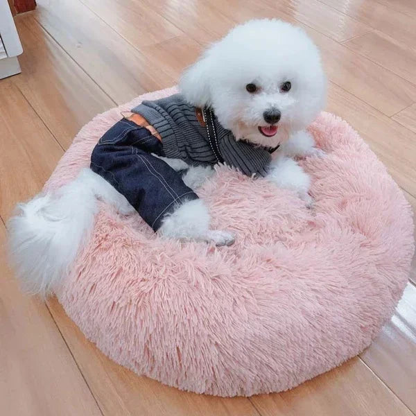 Plush Pet Bed Large Dogs Cats Soothing Round Mat Cozy Sleeping Pad Small Medium Animals Soft Cushion House 2024 New