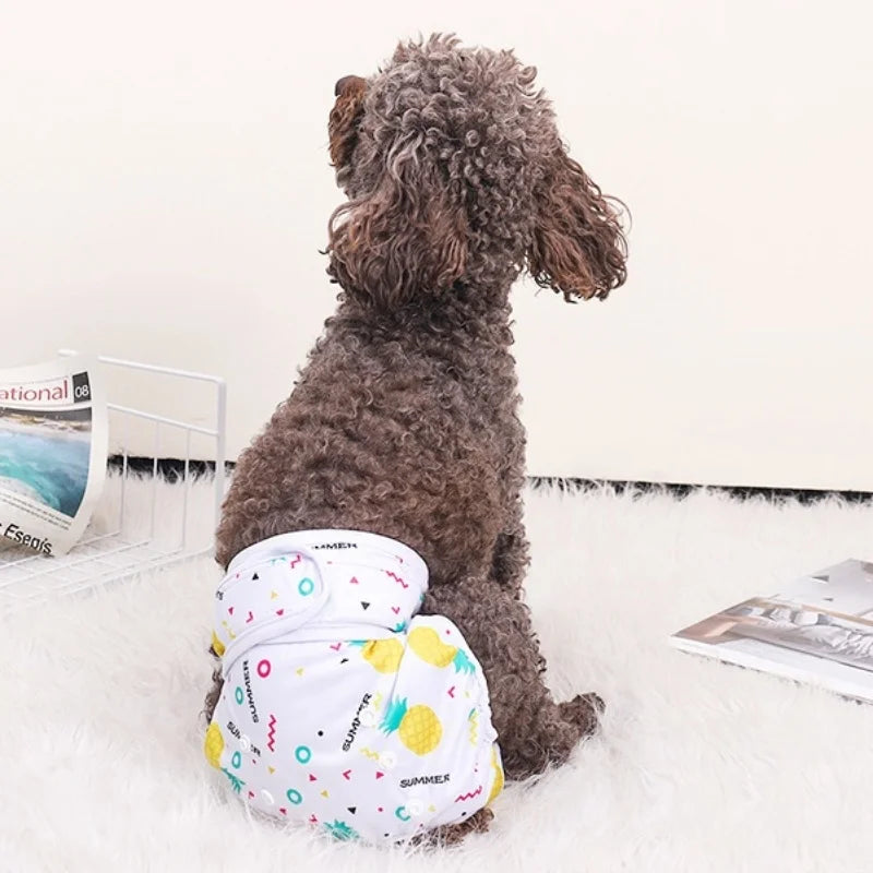 Washable Female Dog Diapers Reusable Dog Panties Menstruation Pet Physiological Safety Pants Adjustable Cat Diapers Pet Supplies