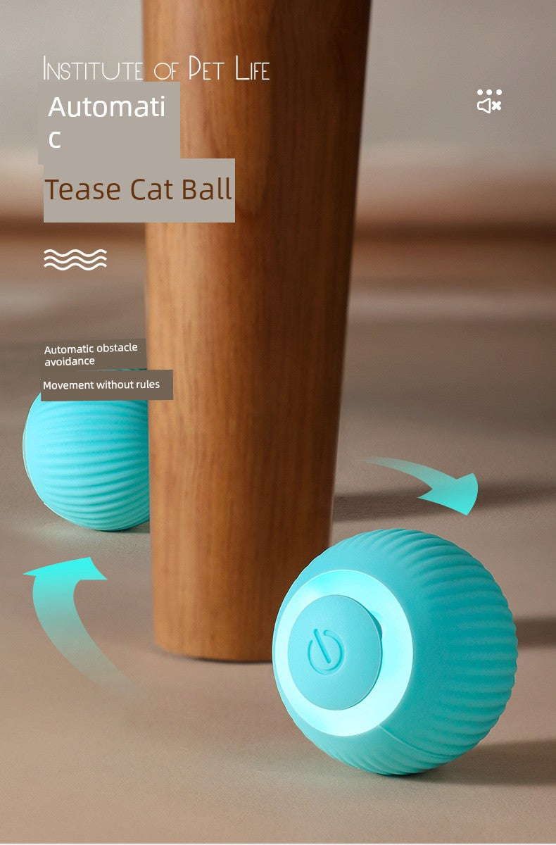 Self-Hi Relieving Stuffy Electric Rolling Ball Cat Toy