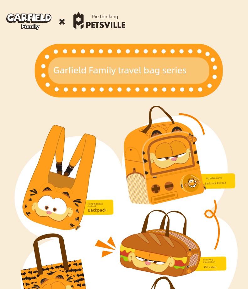 Space Capsule Pet Travel Bag Foldable Garfield