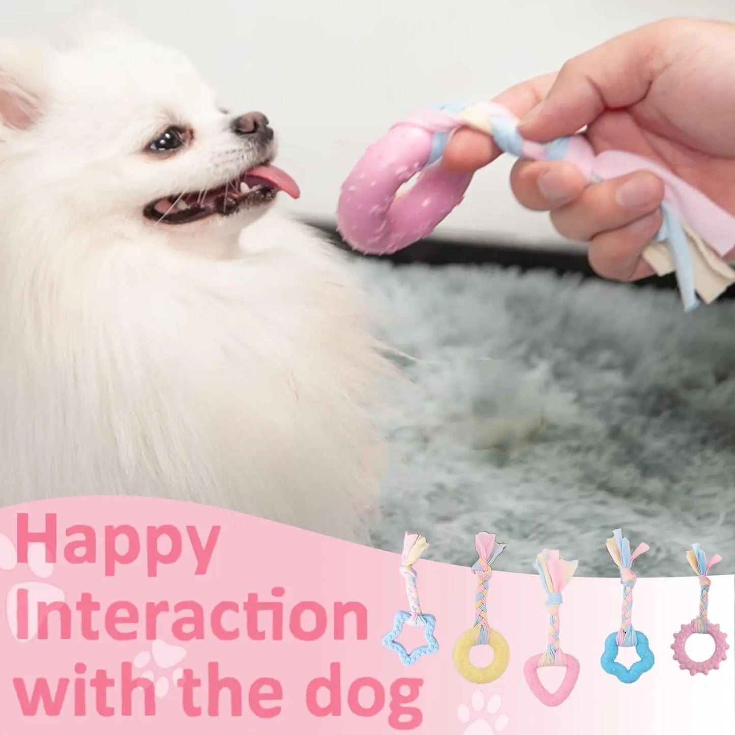 Squeaky Dog Toys Ball For Aggressive Chewers Interactive Dog Chew Toy For Small Dogs Teeth Cleaning Durable Dog Ball Accessories