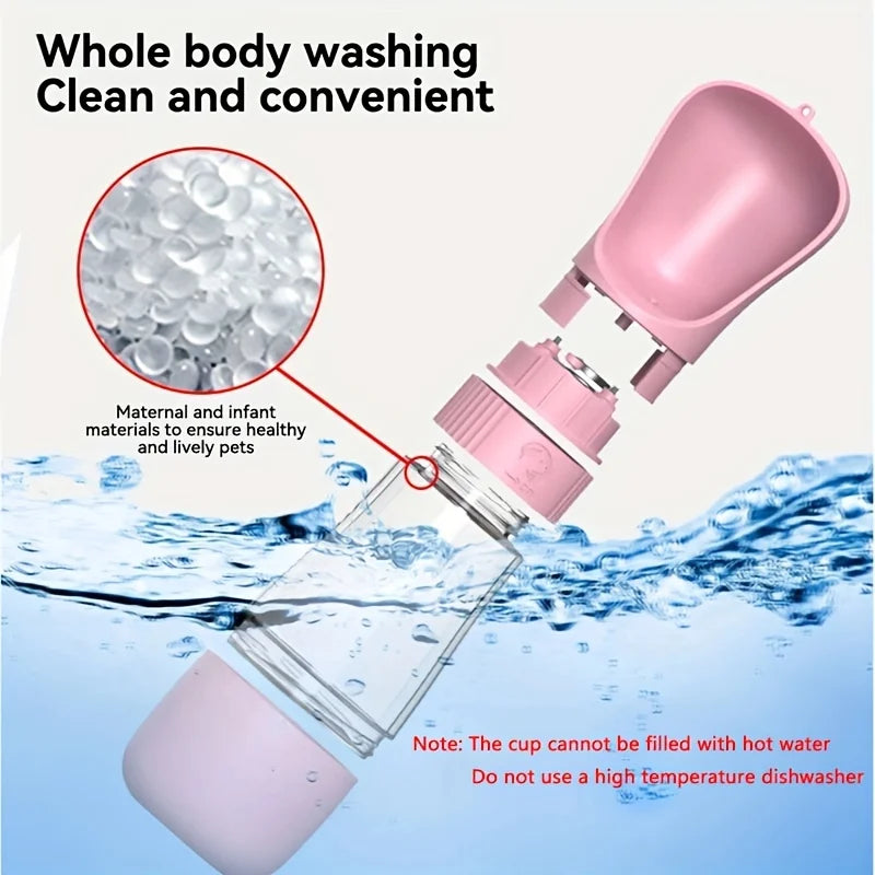 Dog Water Bottle Portable Pet Water Bottle Leak Proof Dog Water Dispenser and Food, Lightweight Dog Travel Water Bottle Bowl