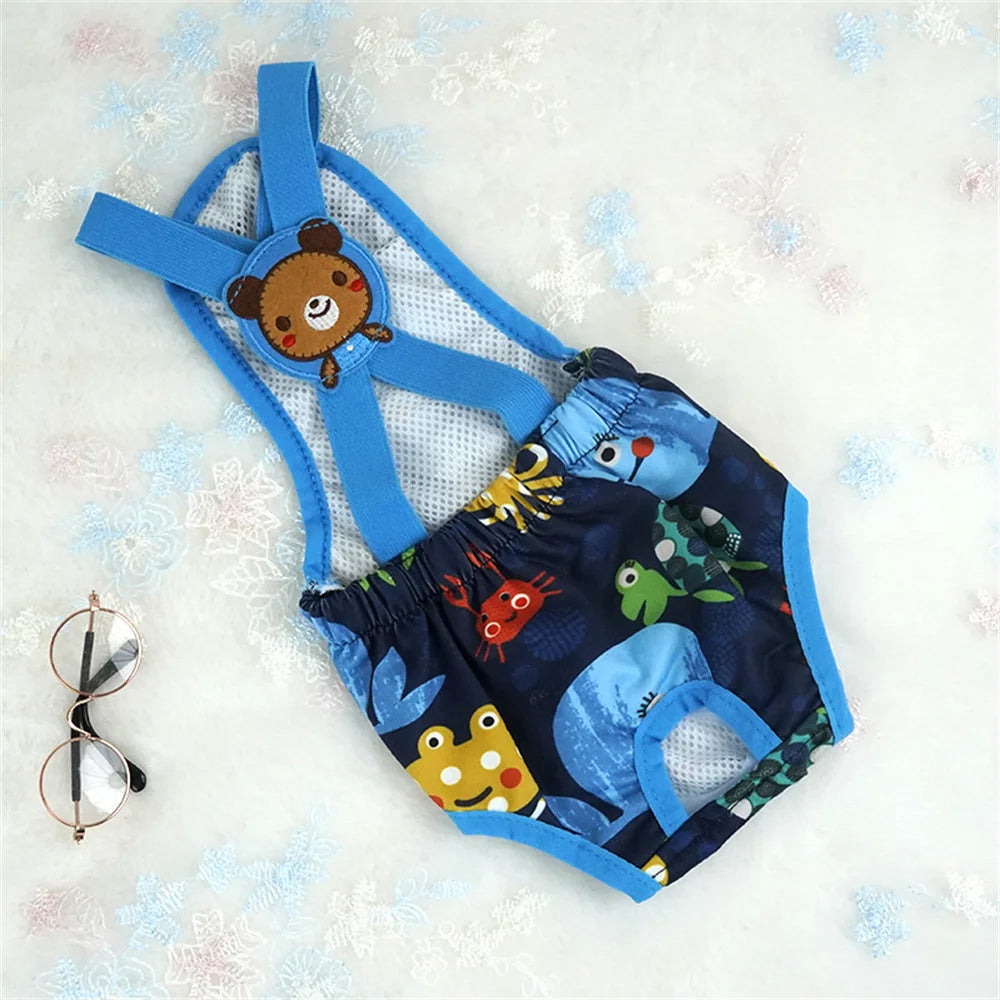 Cartoon Print Female Dog Shorts Puppy Physiological Pants Diaper Pet Underwear Briefs For Small Medium Girl Dogs Schnauzer