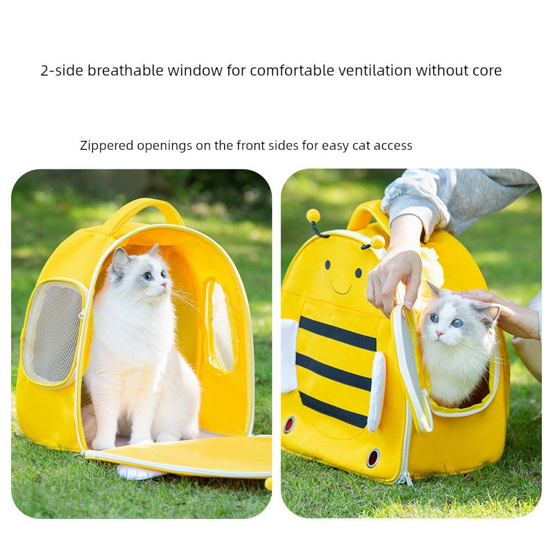 Portable Large Capacity Double-Shoulder Cute Anti-Stress Cat Bag