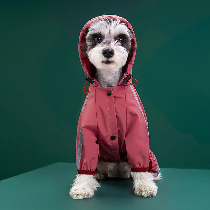 Pet Raincoats Dog Reflective Waterproof Puppy Rain Coats Hooded for Small Medium Dogs Jumpsuit Chihuahua French Bulldog Overalls