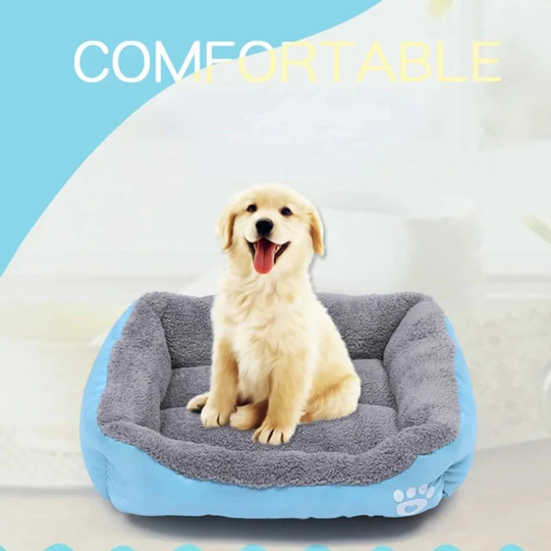 Square Large Dog Bed Soft Cat Sleeping Mat Warm Basket for Dog Waterproof Pet House for Small Dog Cushion Cat