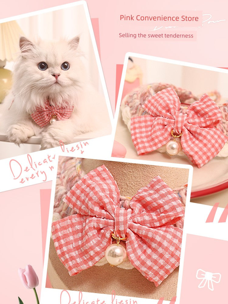 Neck Accessories Cute Bow Tie Bell Necklace Cat