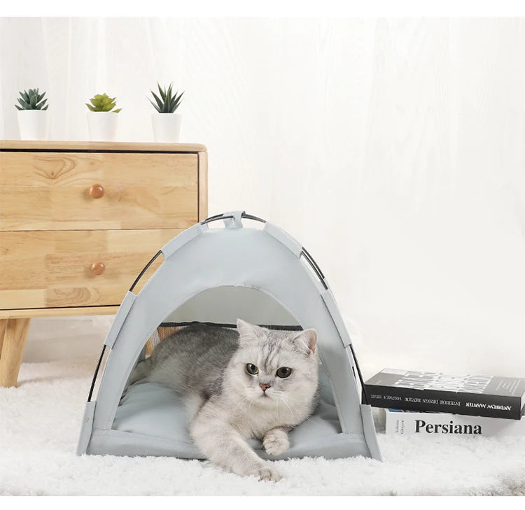 Cat Tent Dog Bed Pet Teepee with Cushion for Dog Kennel Indoor Cat Nest Cat Bed for Kitten Puppy Cave Dog House Pet Sofa