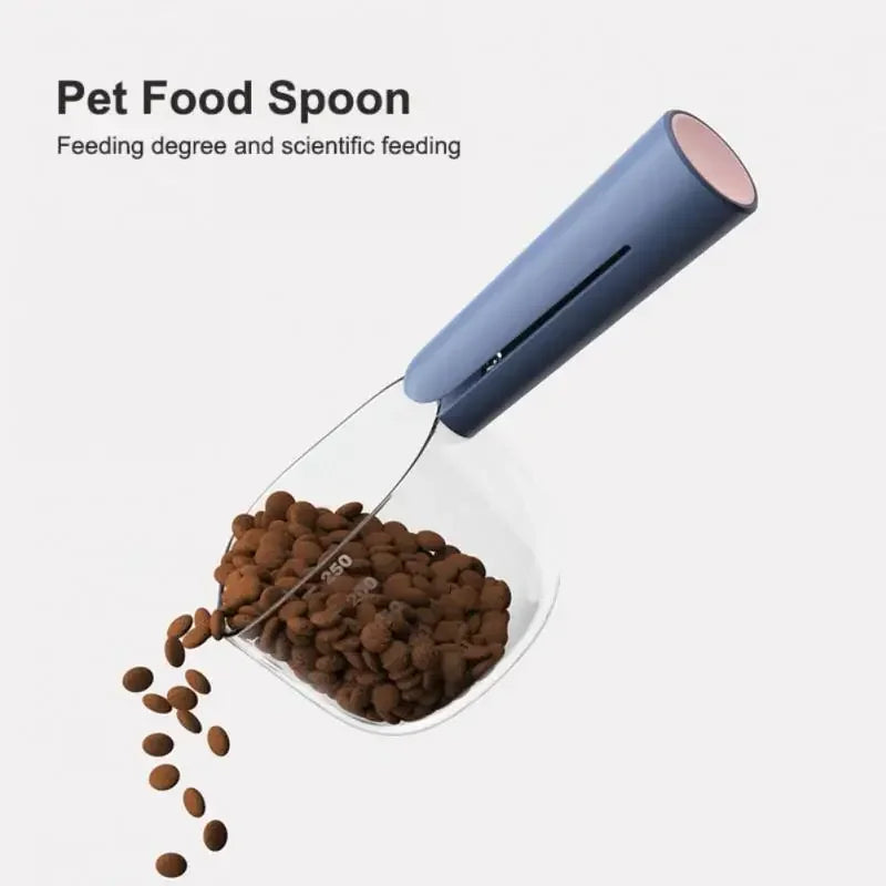 Pet Food Cup for Dog Cat Feeding Bowl Kitchen Scale Spoon Measuring Scoop Cup Portable with Scale Feeding Transparent Supplies