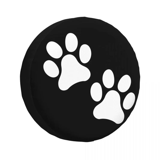 Dog Pet Foot Mark Spare Tire Cover for Jeep Mitsubishi Pajero SUV RV Car Wheel Protectors Accessories 14" 15" 16" 17" Inch