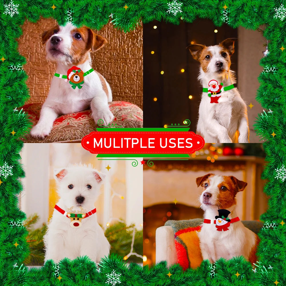 10PCS Dog Bowtie Christmas Pet Supplies Fashion Cute Small Dog Bowties Holiday Pet  Products For Small Dogs Pet  Accessories