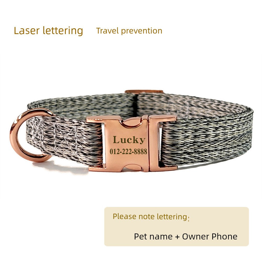 Lettering Anti-Lost Puppy Collar and Leash