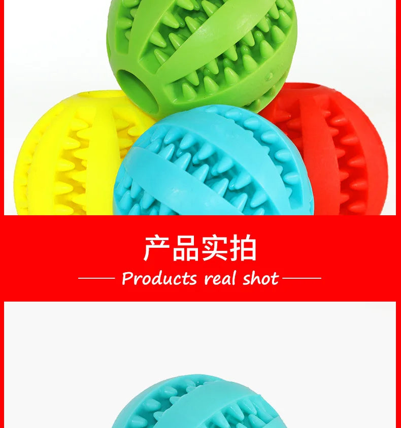 Silicone Pet Dog Toy Ball Interactive Bite-resistant Chew Toy for Small Dogs Tooth Cleaning Elasticity Ball Pet Products 5/6/7cm