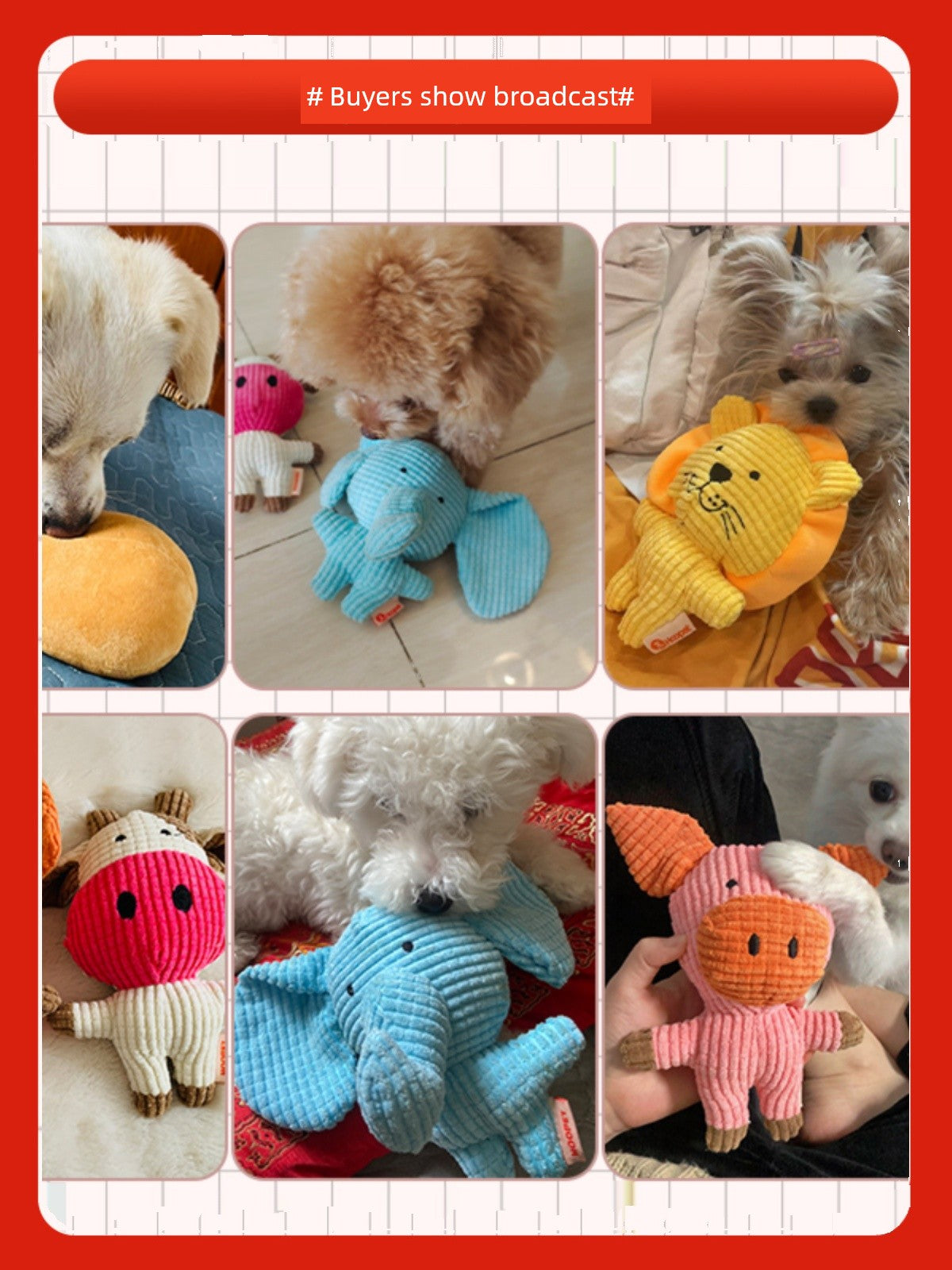 Bite-Resistant Plush Doll Self-Hi Relieving Stuffy Small Size Dogs Dog