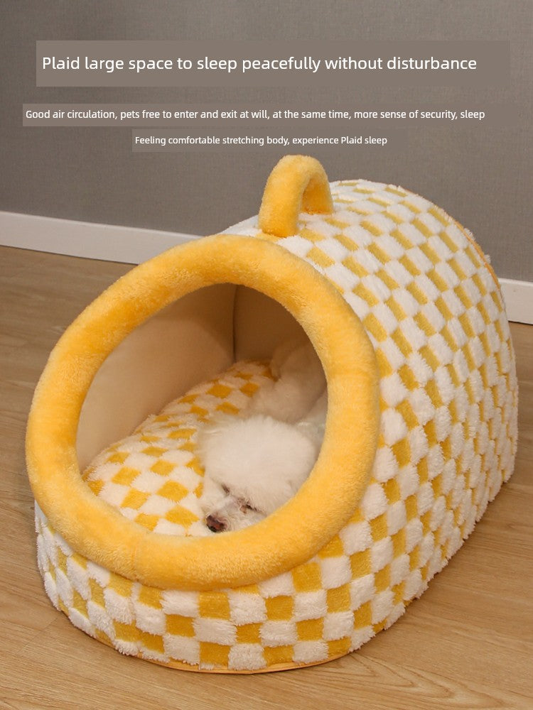 Cat Nest Winter Heattech Semi-Enclosed Sleep Kennel