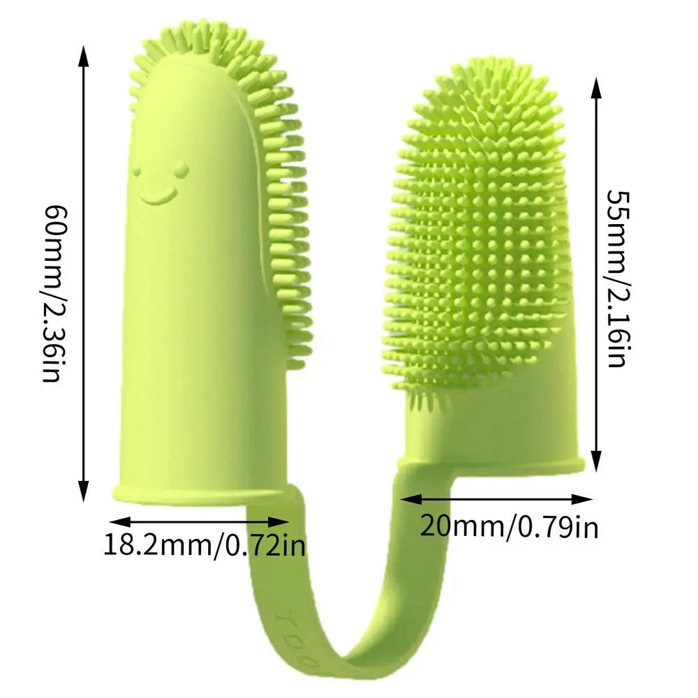 Puppy Tooth Brush Dog Finger Toothbrush For Easy Teeth Cleaning Dental Brush For Small Dogs Cats And Most Pets Two Fingers new