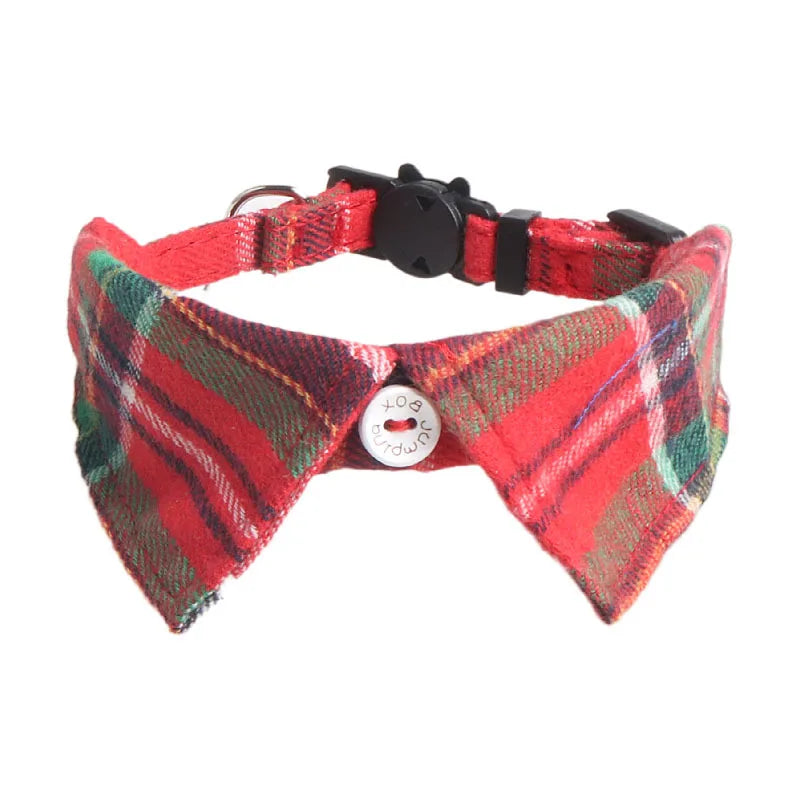 Bowtie for Cat Bow Tie Collar Plaid Adjustable Cat Tuxedo Collar for Small Dog Wedding Formal Tuxedo Suit Tux Outfits Birthday