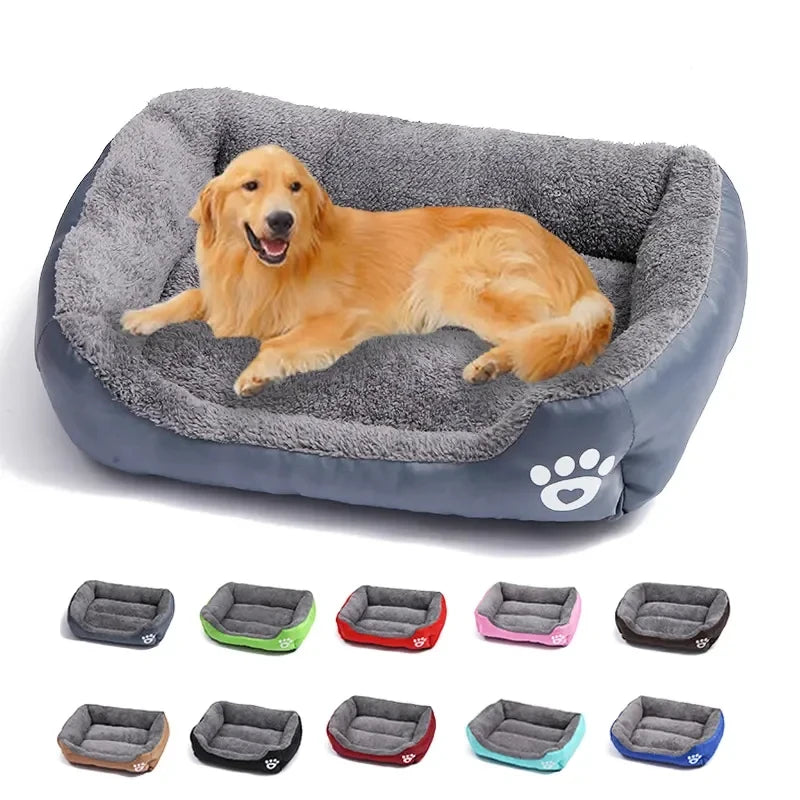 Square Large Dog Bed Soft Cat Sleeping Mat Warm Basket for Dog Waterproof Pet House for Small Dog Cushion Cat