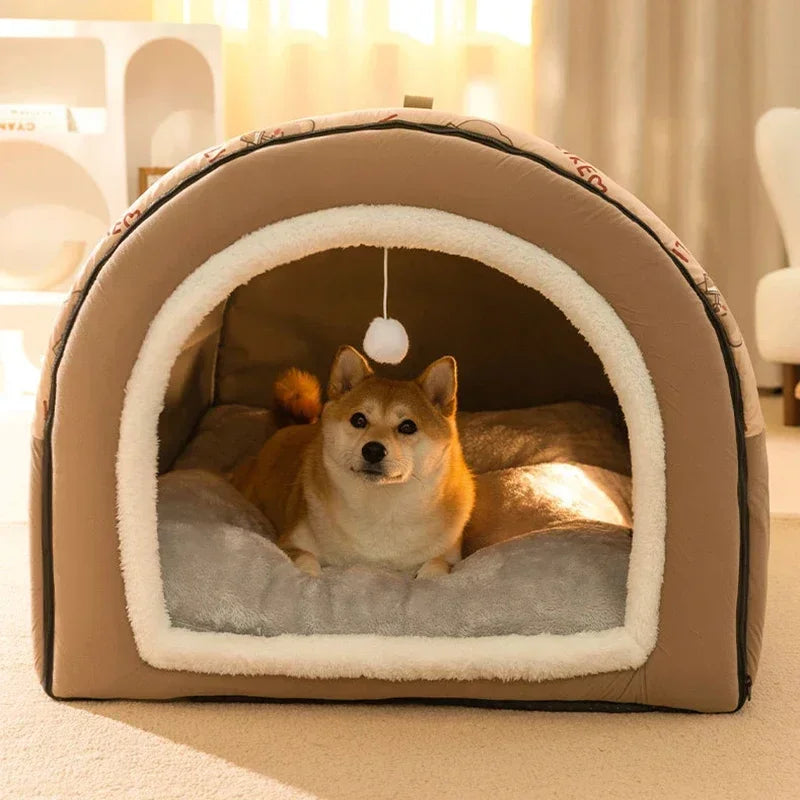 winter Dog Kennel Warm Dog House Mat Detachable Washable Dogs Bed Nest Deep Sleep Tent for Medium Large Dogs House dog Supplies