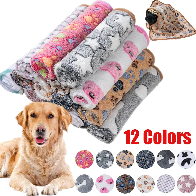 Coral Fleece Pet Sleeping Blanket Soft Fluffy Dog Blanket Warm Breathable Cat Cover Blanket Comfortable Dog Sleeping Sheet Mat