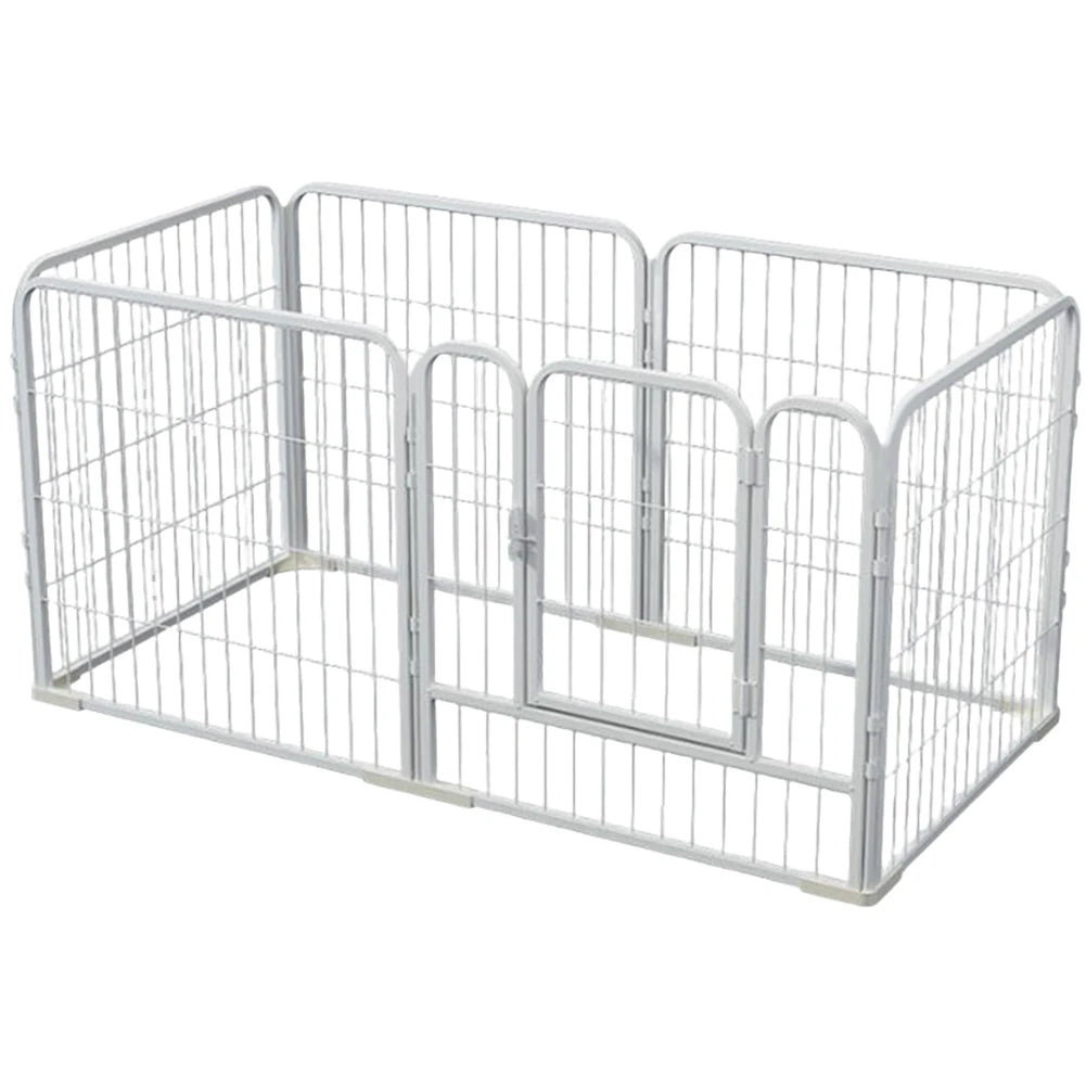 6 Panels Exercise Puppy Kennel Cage Foldable Heavy Duty Dog Cage Heavy Duty Dog Exercise Fence for Dog Cat Rabbit Pet Exercise